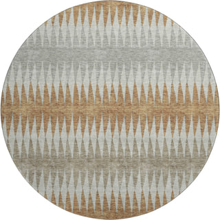 Piper Looms Mayfield Stripes AMF867 Paprika Machine Washable Area Rug Round Main Image