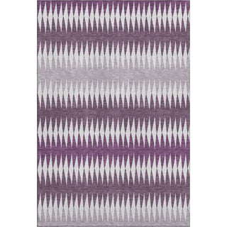 Piper Looms Mayfield Stripes AMF867 Purple Machine Washable Area Rug main image