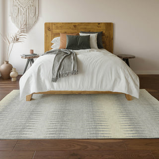 Piper Looms Mayfield Stripes AMF867 Silver Machine Washable Area Rug Lifestyle Image Feature