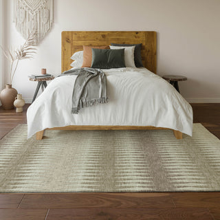 Piper Looms Mayfield Stripes AMF867 Taupe Machine Washable Area Rug Lifestyle Image Feature