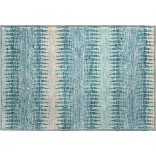 Piper Looms Mayfield Stripes AMF867 Teal Machine Washable Area Rug Scatter Main Image