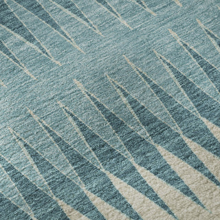 Piper Looms Mayfield Stripes AMF867 Teal Machine Washable Area Rug Swatch Image