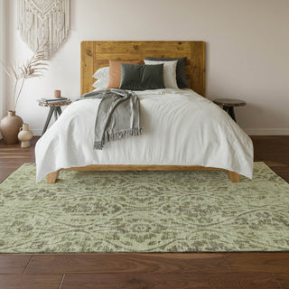 Piper Looms Mayfield Floral AMF868 Aloe Machine Washable Area Rug Lifestyle Image Feature