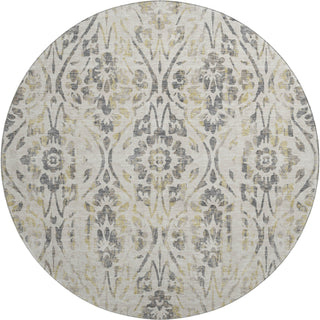 Piper Looms Mayfield Floral AMF868 Beige Machine Washable Area Rug Round Main Image
