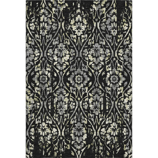 Piper Looms Mayfield Floral AMF868 Black Machine Washable Area Rug main image