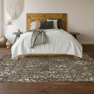 Piper Looms Mayfield Floral AMF868 Brown Machine Washable Area Rug Lifestyle Image Feature