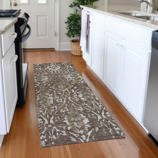 Piper Looms Mayfield Floral AMF868 Brown Machine Washable Area Rug Runner Lifestyle Image Feature