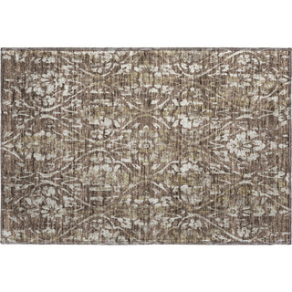 Piper Looms Mayfield Floral AMF868 Brown Machine Washable Area Rug Scatter Main Image