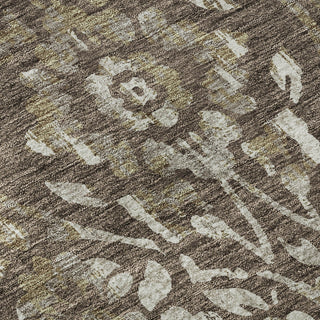 Piper Looms Mayfield Floral AMF868 Brown Machine Washable Area Rug Swatch Image
