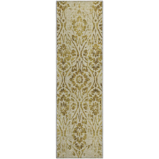 Piper Looms Mayfield Floral AMF868 Gold Machine Washable Area Rug Runner Main Image