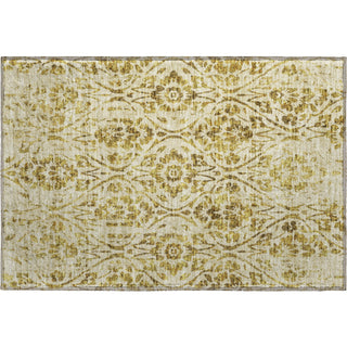 Piper Looms Mayfield Floral AMF868 Gold Machine Washable Area Rug Scatter Main Image