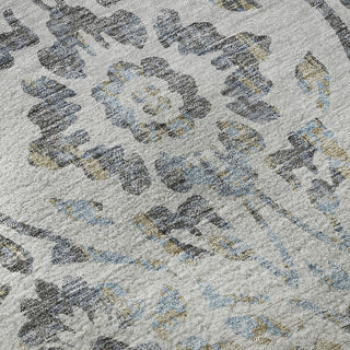 Piper Looms Mayfield Floral AMF868 Gray Machine Washable Area Rug Swatch Image