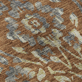 Piper Looms Mayfield Floral AMF868 Paprika Machine Washable Area Rug Swatch Image