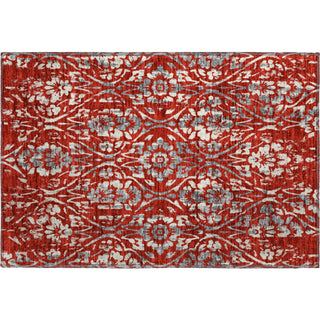 Piper Looms Mayfield Floral AMF868 Red Machine Washable Area Rug Scatter Main Image