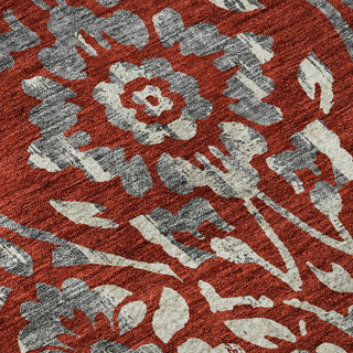 Piper Looms Mayfield Floral AMF868 Red Machine Washable Area Rug Swatch Image