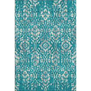 Piper Looms Mayfield Floral AMF868 Teal Machine Washable Area Rug main image