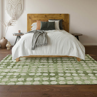 Piper Looms Mayfield Circles AMF869 Aloe Machine Washable Area Rug Lifestyle Image Feature
