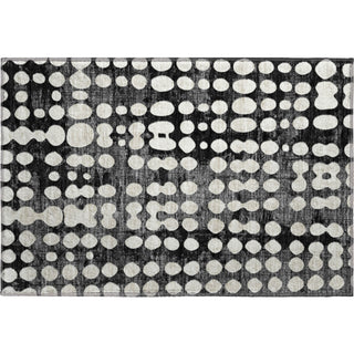 Piper Looms Mayfield Circles AMF869 Black Machine Washable Area Rug Scatter Main Image