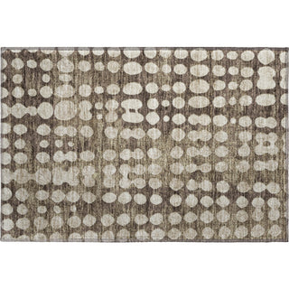 Piper Looms Mayfield Circles AMF869 Brown Machine Washable Area Rug Scatter Main Image