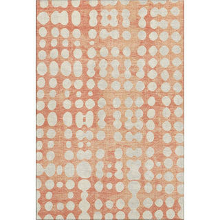 Piper Looms Mayfield Circles AMF869 Coral Machine Washable Area Rug main image