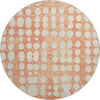 Piper Looms Mayfield Circles AMF869 Coral Machine Washable Area Rug Round Main Image