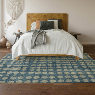 Piper Looms Mayfield Circles AMF869 Denim Machine Washable Area Rug Lifestyle Image Feature