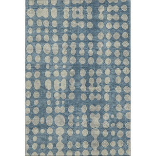 Piper Looms Mayfield Circles AMF869 Denim Machine Washable Area Rug main image