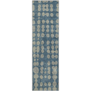 Piper Looms Mayfield Circles AMF869 Denim Machine Washable Area Rug Runner Main Image