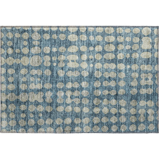 Piper Looms Mayfield Circles AMF869 Denim Machine Washable Area Rug Scatter Main Image