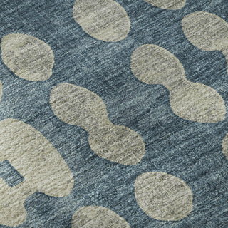 Piper Looms Mayfield Circles AMF869 Denim Machine Washable Area Rug Swatch Image