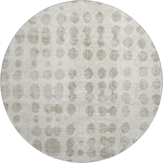 Piper Looms Mayfield Circles AMF869 Ivory Machine Washable Area Rug Round Main Image