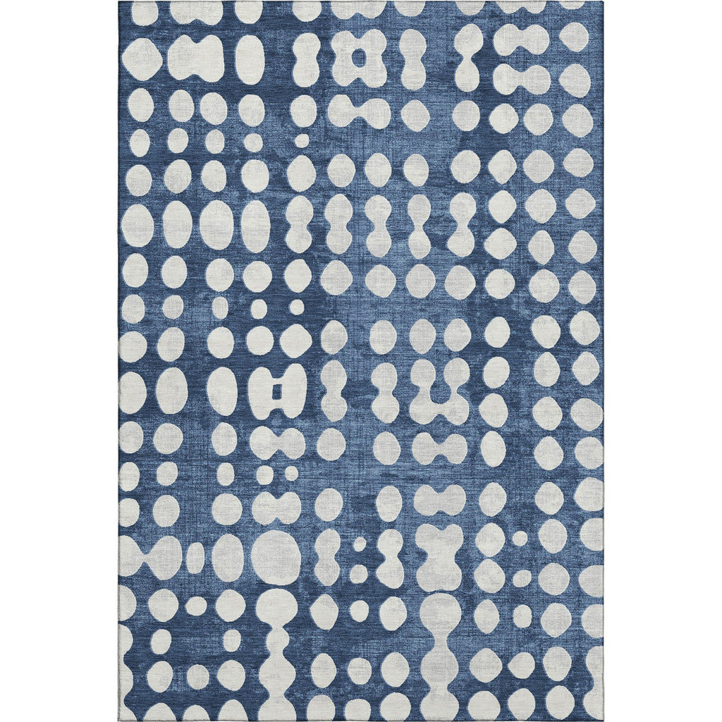 Piper Looms Mayfield Circles AMF869 Navy Machine Washable Area Rug main image