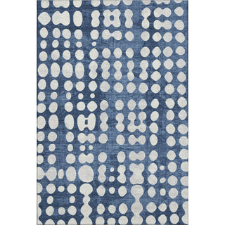Piper Looms Mayfield Circles AMF869 Navy Machine Washable Area Rug main image