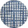 Piper Looms Mayfield Circles AMF869 Navy Machine Washable Area Rug Round Main Image