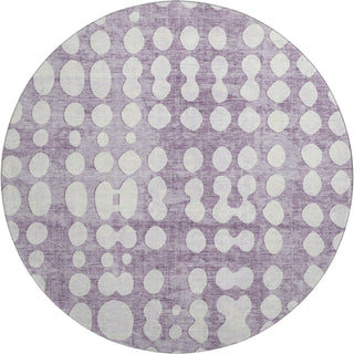 Piper Looms Mayfield Circles AMF869 Purple Machine Washable Area Rug Round Main Image