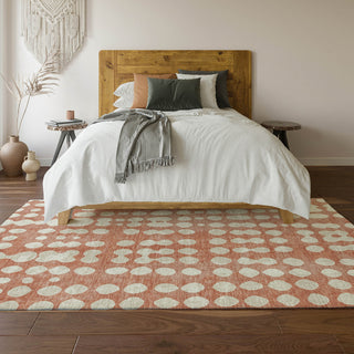Piper Looms Mayfield Circles AMF869 Salmon Machine Washable Area Rug Lifestyle Image Feature