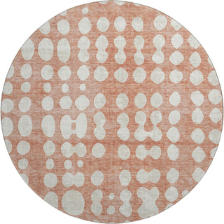 Piper Looms Mayfield Circles AMF869 Salmon Machine Washable Area Rug Round Main Image