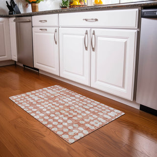 Piper Looms Mayfield Circles AMF869 Salmon Machine Washable Area Rug Scatter Lifestyle Image Feature