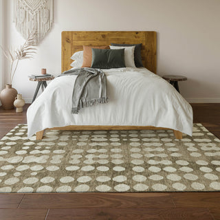 Piper Looms Mayfield Circles AMF869 Taupe Machine Washable Area Rug Lifestyle Image Feature