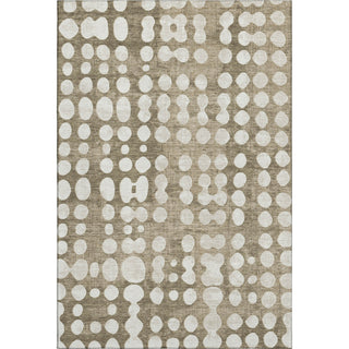 Piper Looms Mayfield Circles AMF869 Taupe Machine Washable Area Rug main image