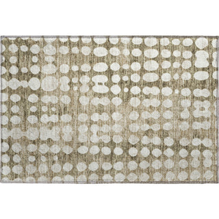 Piper Looms Mayfield Circles AMF869 Taupe Machine Washable Area Rug Scatter Main Image