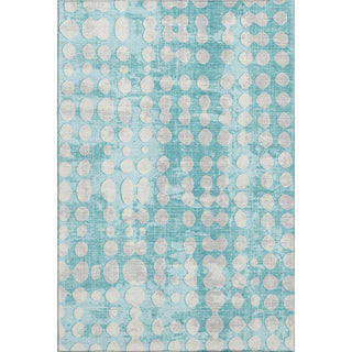 Piper Looms Mayfield Circles AMF869 Teal Machine Washable Area Rug main image