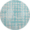 Piper Looms Mayfield Circles AMF869 Teal Machine Washable Area Rug Round Main Image