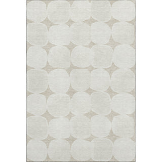 Piper Looms Mayfield Circles AMF870 Beige Machine Washable Area Rug main image