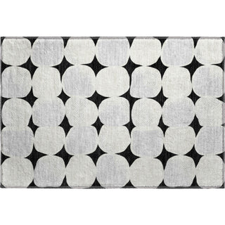 Piper Looms Mayfield Circles AMF870 Black Machine Washable Area Rug Scatter Main Image