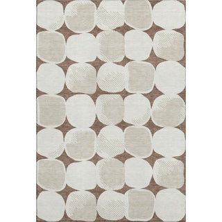 Piper Looms Mayfield Circles AMF870 Brown Machine Washable Area Rug main image