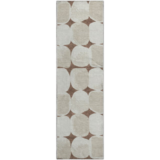 Piper Looms Mayfield Circles AMF870 Brown Machine Washable Area Rug Runner Main Image