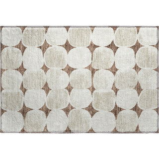 Piper Looms Mayfield Circles AMF870 Brown Machine Washable Area Rug Scatter Main Image