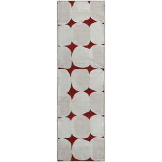 Piper Looms Mayfield Circles AMF870 Burgundy Machine Washable Area Rug Runner Main Image