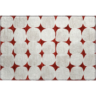 Piper Looms Mayfield Circles AMF870 Burgundy Machine Washable Area Rug Scatter Main Image